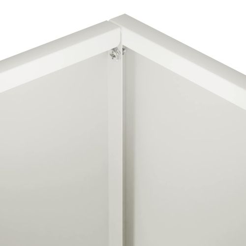 Градинска саксия Бяло 40 x 30 x 30 см Студено валцована стомана