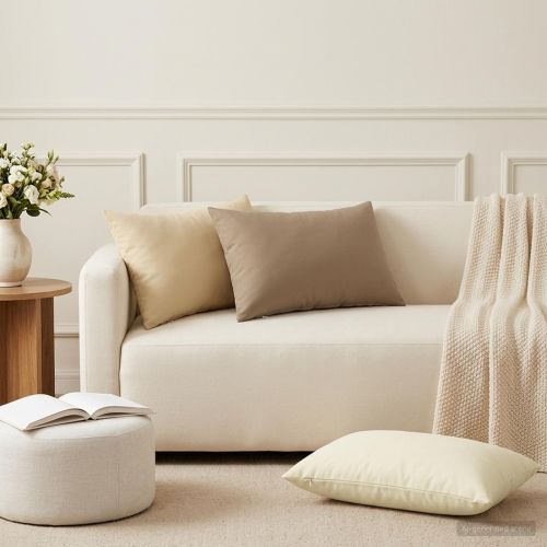Калъфка за възглавница 6 pcs HEERLEN Бежово 50 x 75 cm