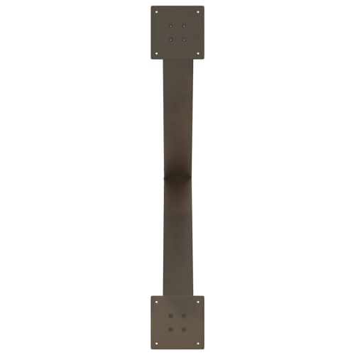 Крака за трапезна маса, X-образни, 2 бр., естествена стомана, 90 x (72-73) см, стомана