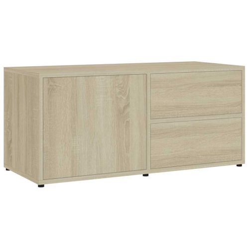 ТВ шкаф, дъб сонома, 80x34x36 см, инженерно дърво