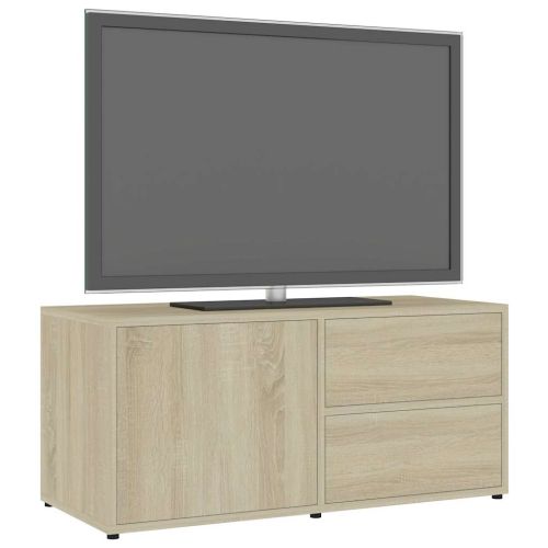 ТВ шкаф, дъб сонома, 80x34x36 см, инженерно дърво
