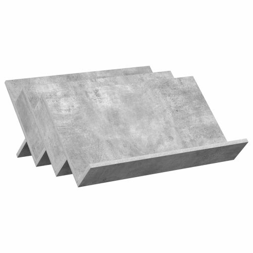 Етажерка за списания с рафт Бетоново сиво 65 x 53 x 28,5 см