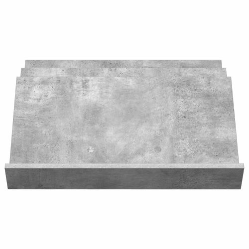 Етажерка за списания с рафт Бетоново сиво 65 x 53 x 28,5 см