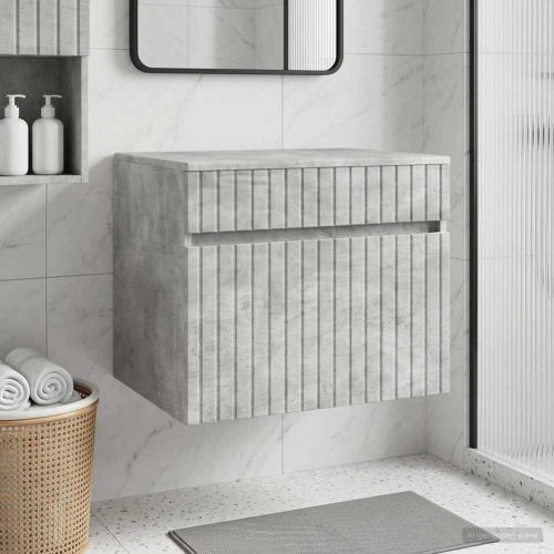 Стенно Баня Кабинет Бетонно сиво 59 x 44,5 x 50 см