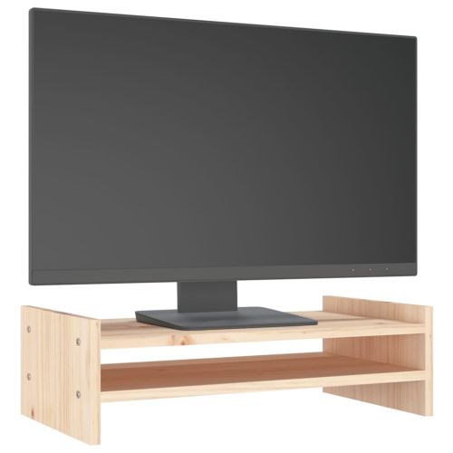 Поставка за монитор, 50x27x15 см, бор масив