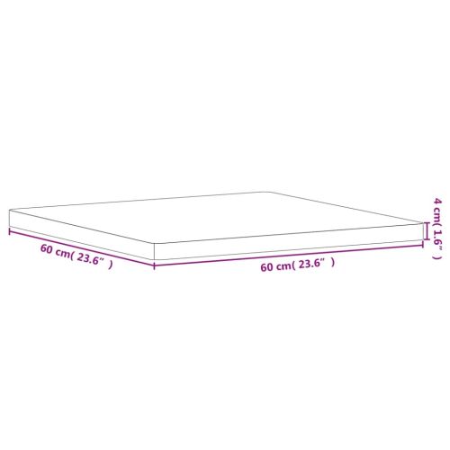Плот за маса 60x60x4 см квадратен масивен бук