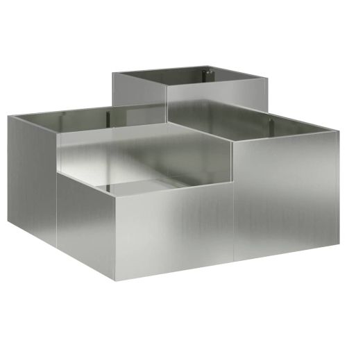 Градинска саксия Сребрист 100 x 100 x 48 см Поцинкована стомана