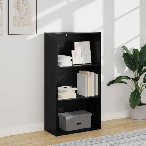 Рафт за книги 60 x 30 x 114 см Инженерна дървесина Черния дъб
