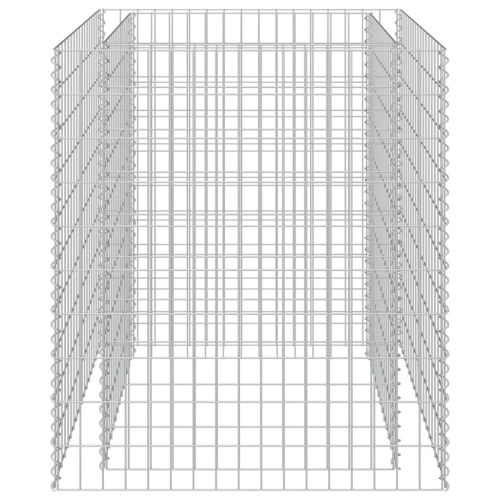 Габион повдигната леха, поцинкована стомана, 90x90x100 cм