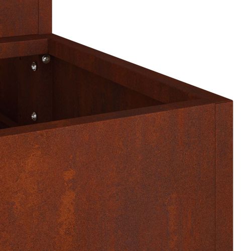 Градинска саксия Ръждясало 90 x 90 x 35 см Патинираща стомана