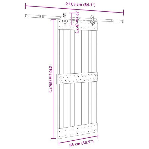 Преплъзваща се врата NARVIK 85 x 210 см (213,5 см)