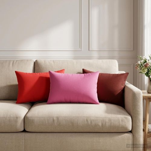 Калъфка за възглавница 2 pcs HEERLEN Виненочервен 30 x 50 cm