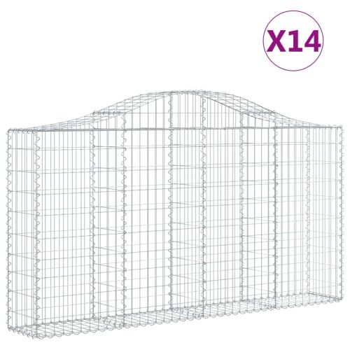 Габионни кошници арка 14 бр 200x30x100/120см поцинковано желязо