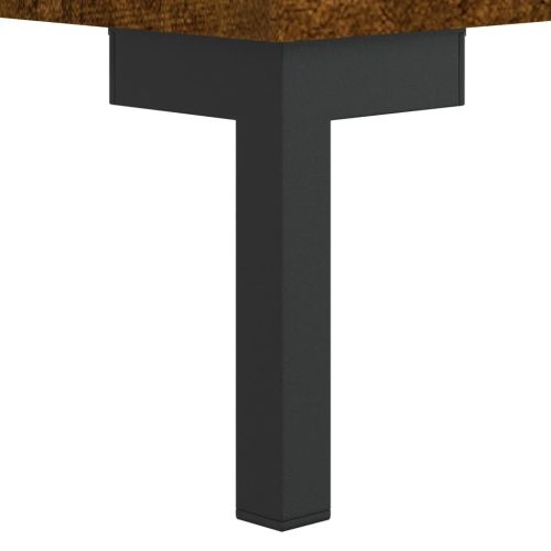 Сайдборд, опушен дъб, 34,5x34x90 см, инженерно дърво