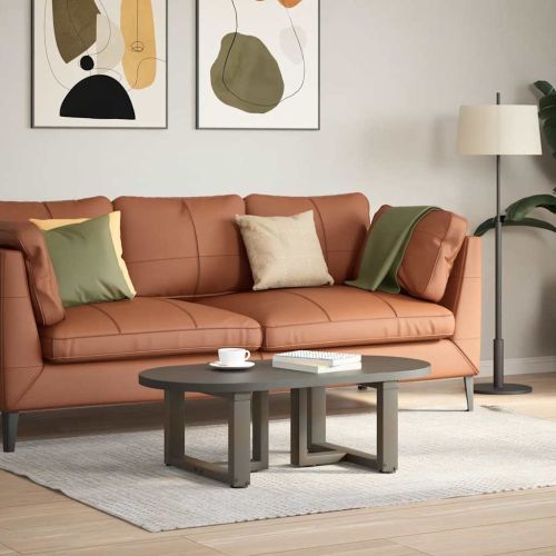 Крака за масичка за кафе, Т-образни, 2 бр., черни, 50x25x(30-31) см, стомана