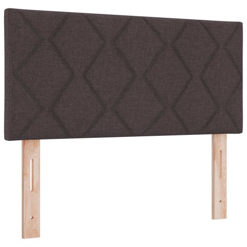 Отоман с матрак и LED Тъмен кафяв 120 x 190 cm Текстил