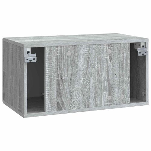 Стенно монтиран ТВ шкаф 59,5 x 31 x 30 см Сива сонома