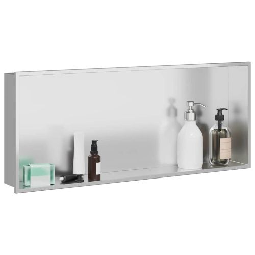 Нишата за душ Сребристо 75 x 30 x 9,5 см Неръждаема стомана