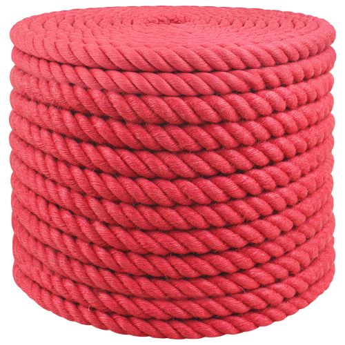 Въже от юта 20 mm Червено 100% Тоса юта
