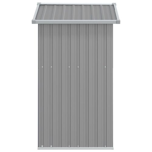Градинска барака сива 126x97,5x177 см поцинкована стомана