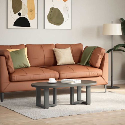 Крака за масичка за кафе, Т-образни, 2 бр., антрацит, 30x25x(30-31) см, стомана