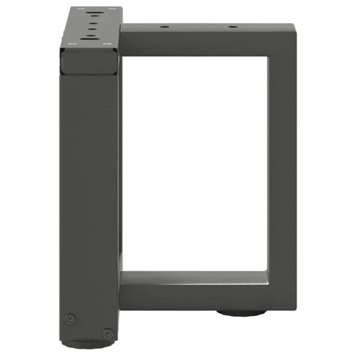 Крака за масичка за кафе, Т-образни, 2 бр., антрацит, 30x25x(30-31) см, стомана