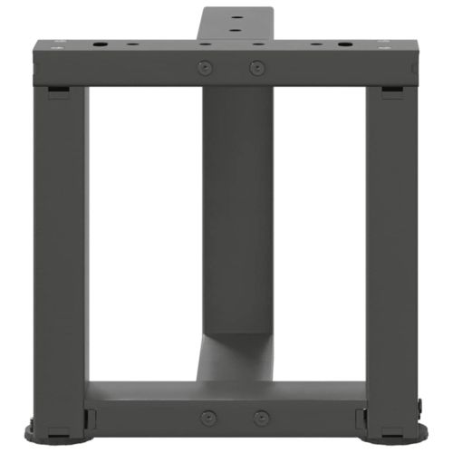Крака за масичка за кафе, Т-образни, 2 бр., антрацит, 30x25x(30-31) см, стомана