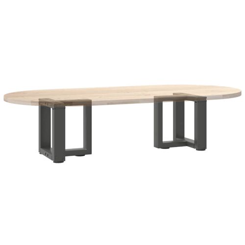 Крака за масичка за кафе, Т-образни, 2 бр., антрацит, 30x25x(30-31) см, стомана