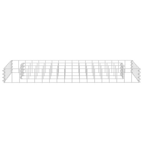 Габион повдигната леха, поцинкована стомана, 90x30x10 cм