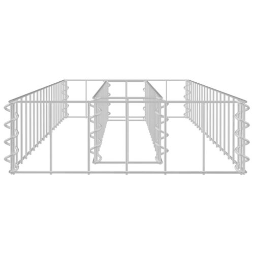Габион повдигната леха, поцинкована стомана, 90x30x10 cм