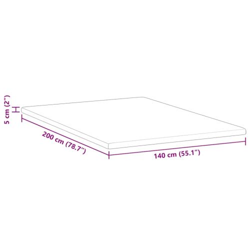 Топер за матрак от мемори пяна 140 x 200 cm Thick Меко Бяло