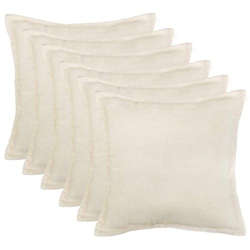 Калъфка за възглавница 6 pcs HOUTEN Кремаво 70 x 70 cm Букле