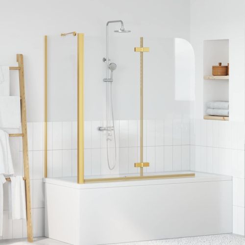 Душова обшивка Златист 120 x 68 x 130 см ESG стъкло и алуминий