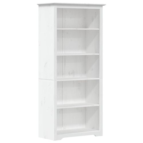 Етажерка за книги BODO бяла 82x40x173 см бор масив 5 нива