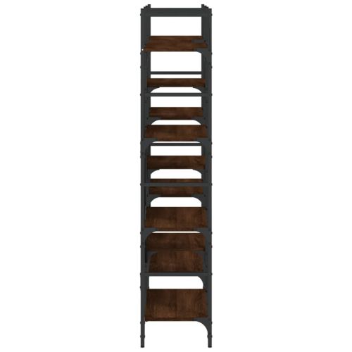 Етажерка за книги кафяв дъб 160x28,5x136,5 см инженерно дърво