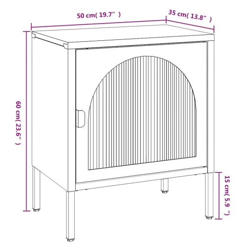 Нощни шкафчета 2 бр черни 50x35x60 см стъкло и стомана
