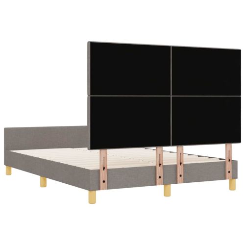 Рамка за легло с таблото Таупе 160 x 200 cm текстил