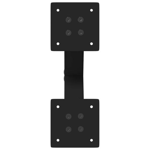 Крака за масичка за кафе, X-образни, 2 бр., черни, 30 x (30-31) см, стомана