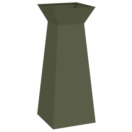 Саксия с колона Маслиненозелено 40 x 40 x 100 cm