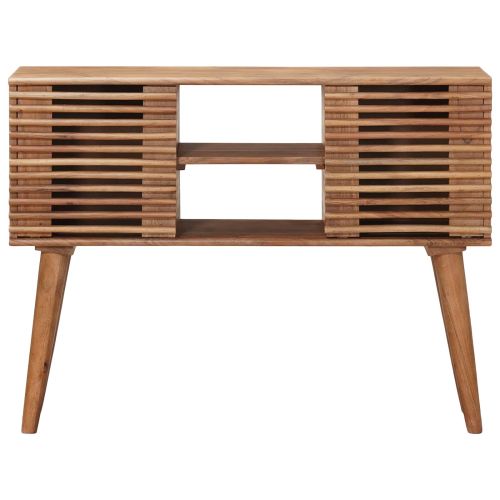 Ръчно изработена масичка Теков кафяв 100 x 30 x 75 см