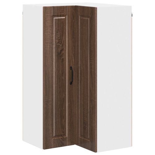 Стенно ъглово шкафче PORTO Кафяв дъб 57 x 57 x 100 см