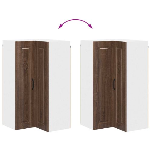 Стенно ъглово шкафче PORTO Кафяв дъб 57 x 57 x 100 см