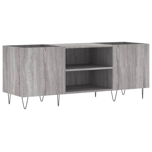 Шкаф за винилови плочи сив сонома 121x38x48 см инженерно дърво