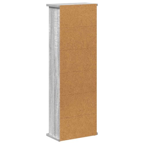 Кабинет за CD Сив Сонома 60 x 17 x 92 см Инженерна дървесина