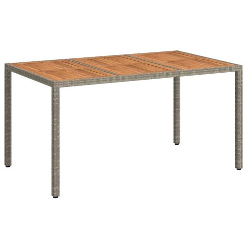 Градинска маса Сив 150 x 90 x 75 cm полиратан