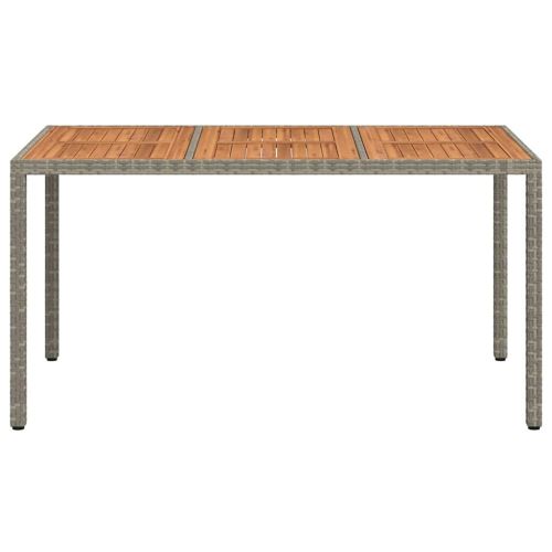 Градинска маса Сив 150 x 90 x 75 cm полиратан