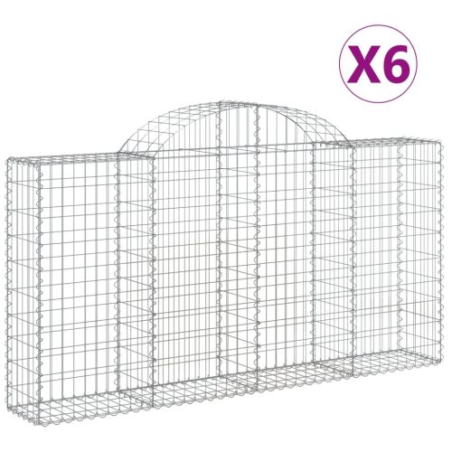 Габионни кошници арка 6 бр 200x30x100/120 см поцинковано желязо