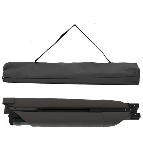 Сгъваемо къмпинг легло 2 бр. Черно 210 x 80 x 46 см
