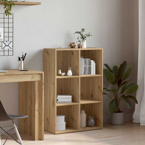 Шкаф за книги/бюфет занаятчийски дъб 66x30x98см инженерно дърво