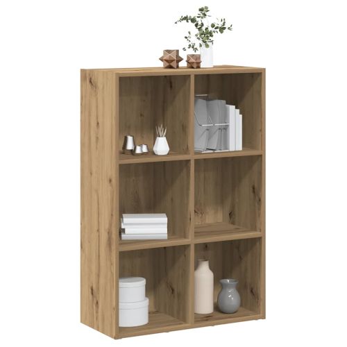 Шкаф за книги/бюфет занаятчийски дъб 66x30x98см инженерно дърво